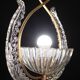 Elegant Art Deco Barovier and Toso chandelier, 1940s