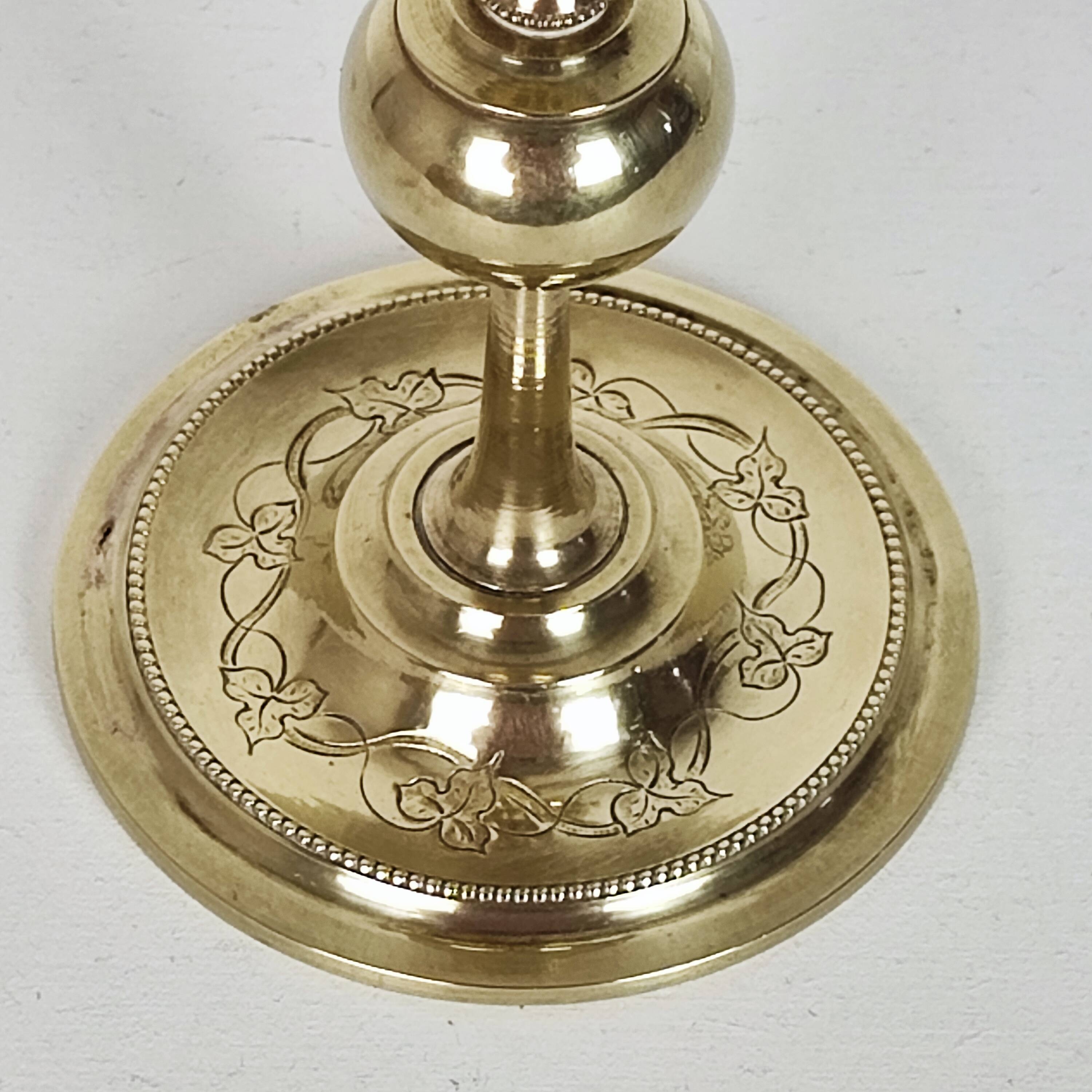 Pair of brass candlesticks