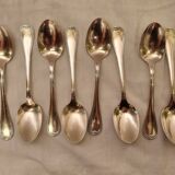 10 Christofle pearl model spoons