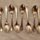 10 Christofle pearl model spoons