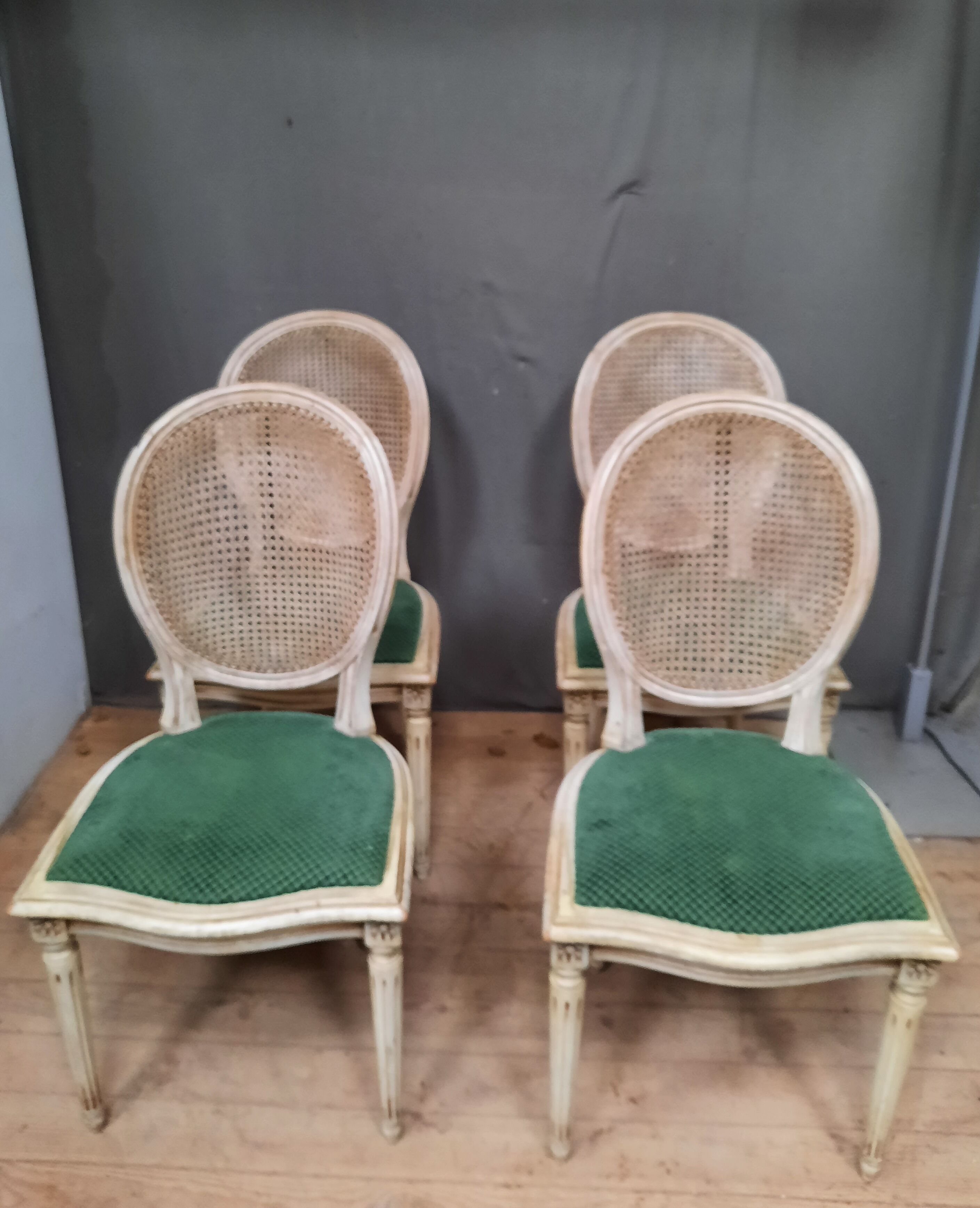 Suite of 4 Louis XVI style chairs