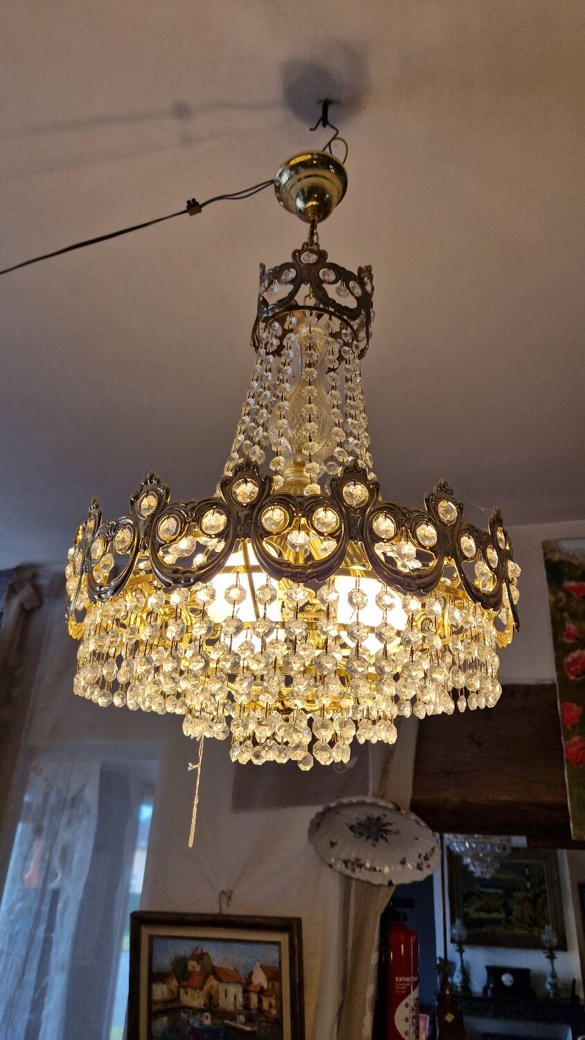 Lustre à pampilles vintage