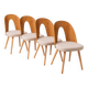 Ensemble de 4 chaises de salle à manger modernes du milieu du siècle par A.Šuman, rembourrage personnalisable disponible
