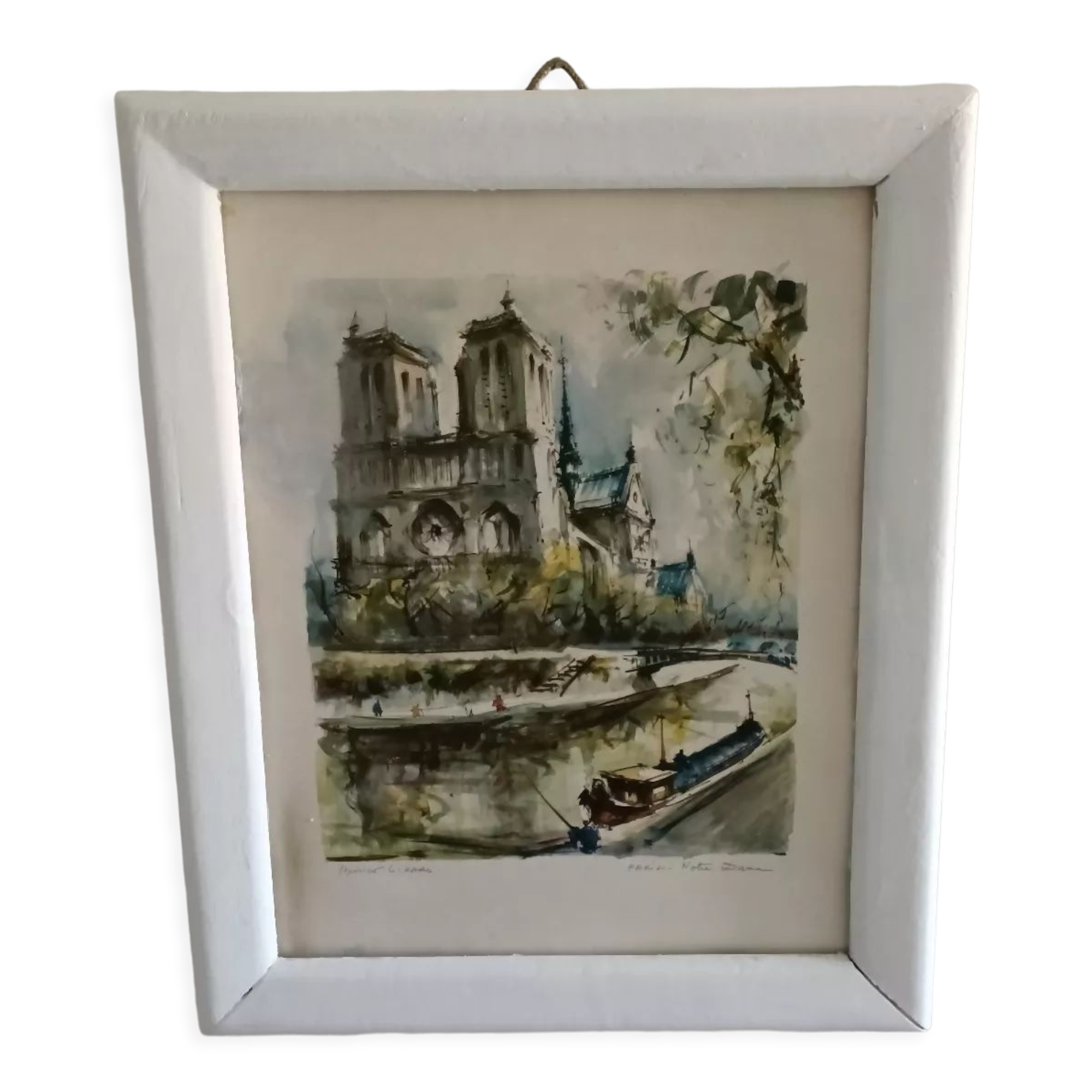 Lithograph Paris Notre Dame