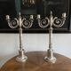 Christofle. Pair of candlesticks, Candelabras, Candlesticks in silver metal. Malmaison model. (New)