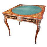 19th century marquetry console, games table