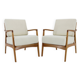 1970s Pair of Restored Armchairs by Drevotvar, Czechoslovakia