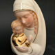 Virgin and Child in Italian glazed ceramic, 1950s-1970s.