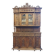 Art Nouveau buffet in carved oak with vine decoration