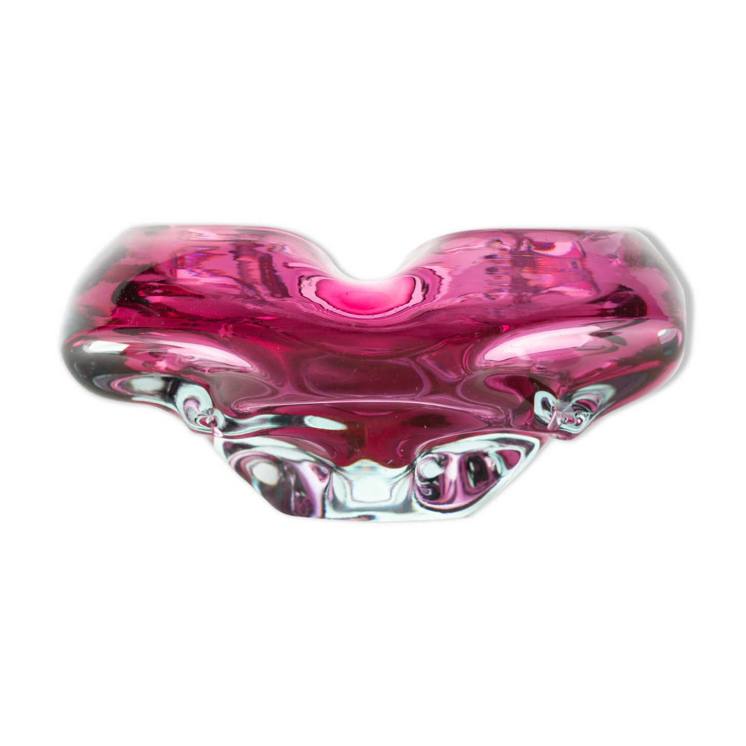 Josef Hospodka for Chribska - Bohemian glass 60s - ash tree - pocket empty