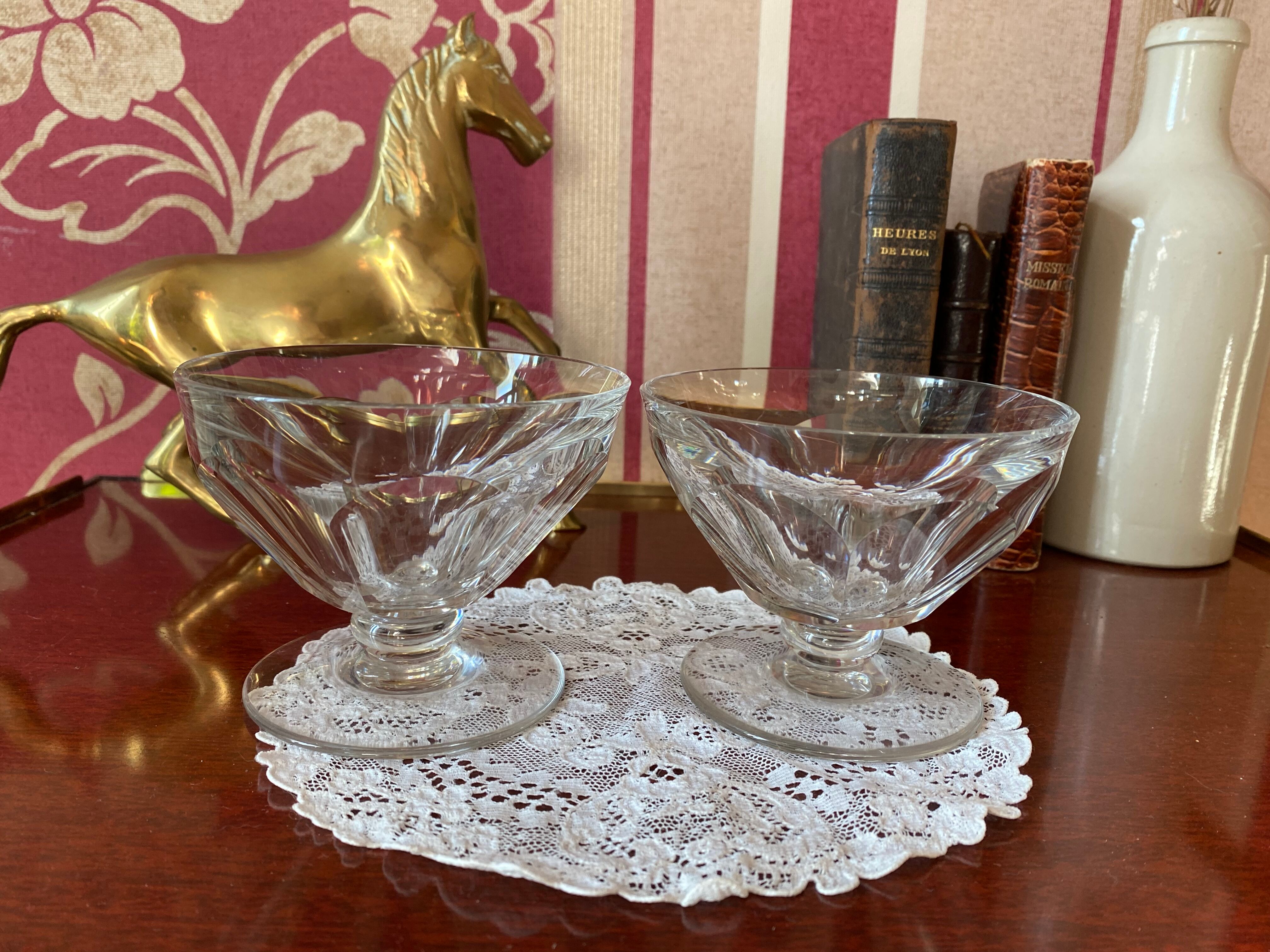 2 Champagne Cups In Baccarat Crystal Model Talleyrand