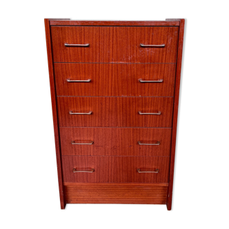 Commode chiffonnier semainier vintage teak 1950