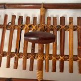 Bamboo and rattan coat rack Olaf von Bohr