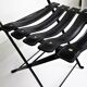 2 leather and metal folding chairs - Paquebot France 1960