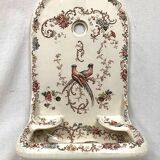 English porcelain wall fountain decorated with flowers and birds