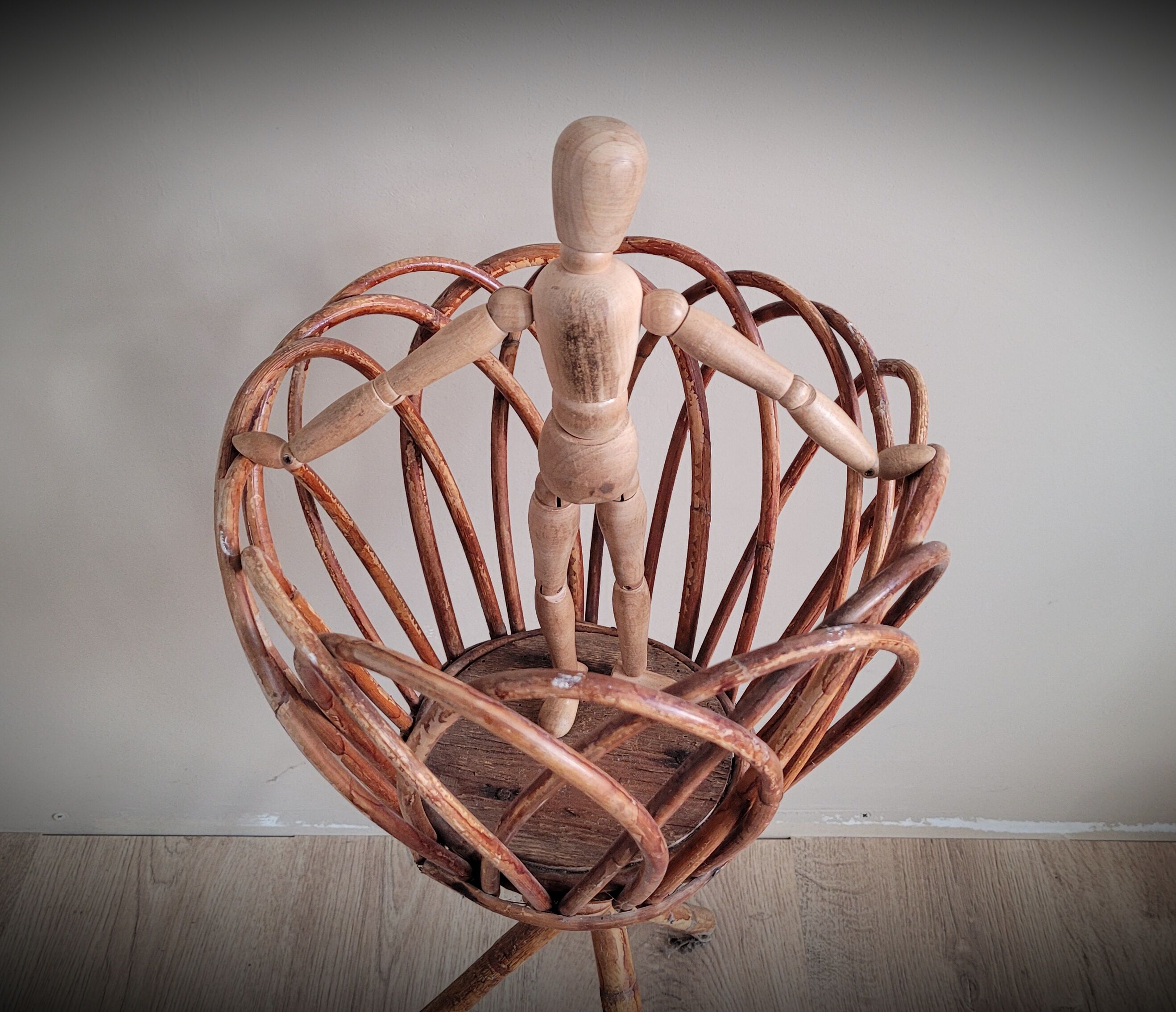 Rattan plant holder