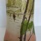 Vase en verre dépoli peint Legras