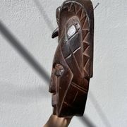 Minimalist wooden bird mask