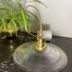 Vintage holophanous glass pendant lamp