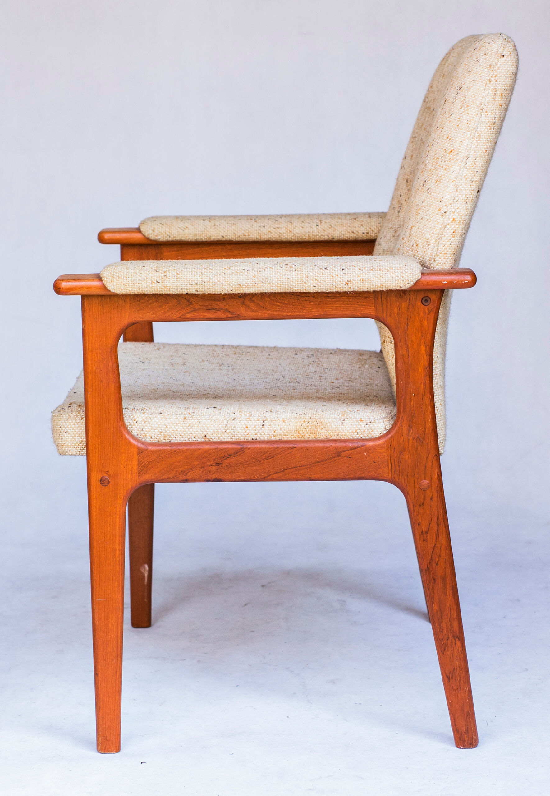 Danish teak armchair & stool from OD Møbler, 1960s