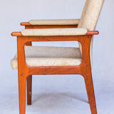 Danish teak armchair & stool from OD Møbler, 1960s