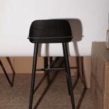 Black ash stool seating height 75cm