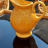 Pichet jaune faience sarreguemines