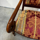 Pair of cross-back armchairs, Empire style, 19th century.