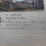 Engraving: The port of Morlaix. Late 19th century.