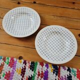 Set of two opaque porcelain soup plates