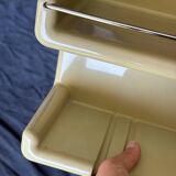 Space Age beige plastic wall shelf