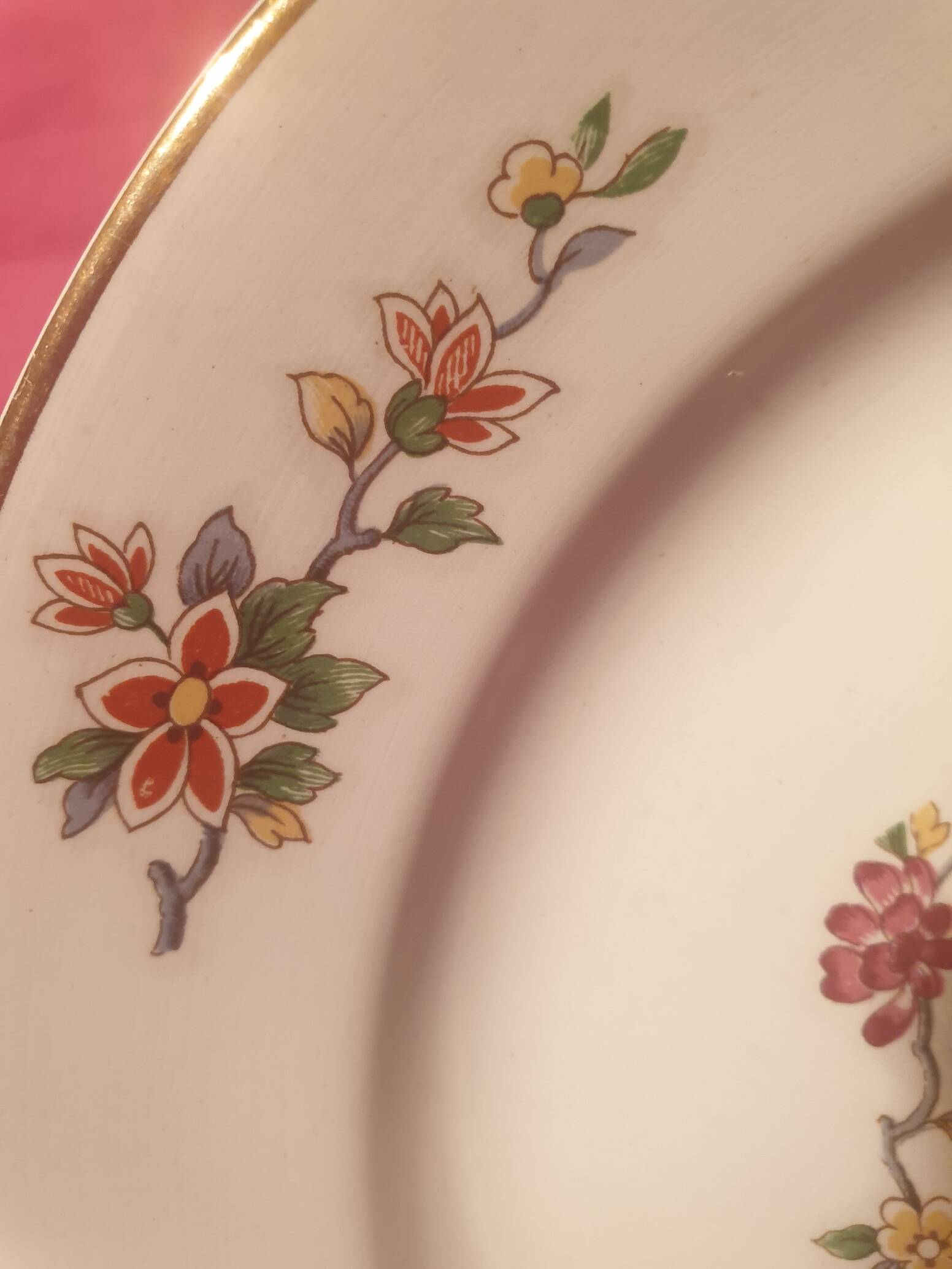 Set of 10 Condé Digoin Sarreguemines dessert plates