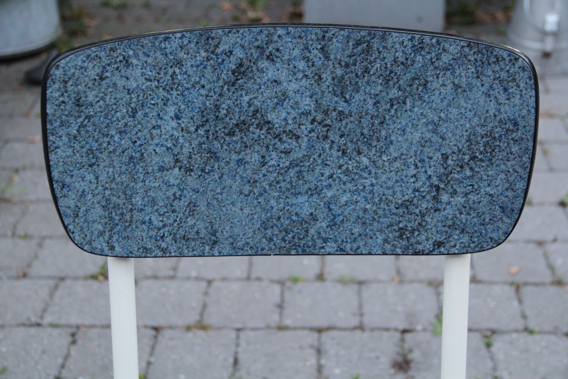 2 blue Formica cjaises, circa 1950