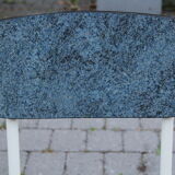 2 blue Formica cjaises, circa 1950