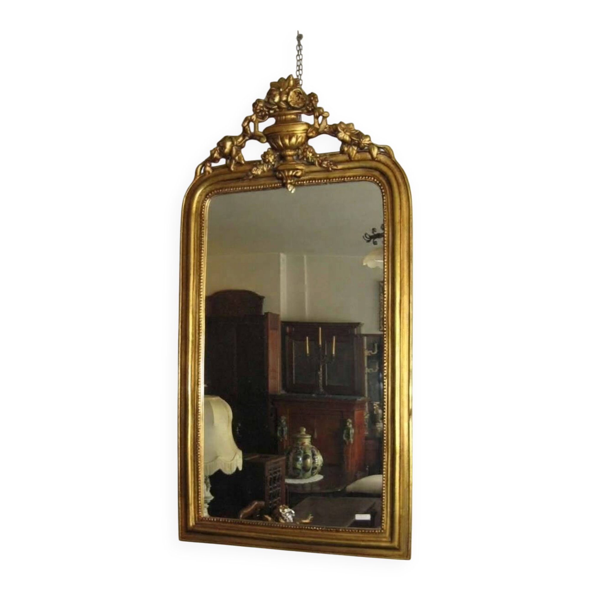 Gold wall mirror from the early 20th century.