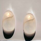 Marbled Glass Sconces Set of 2