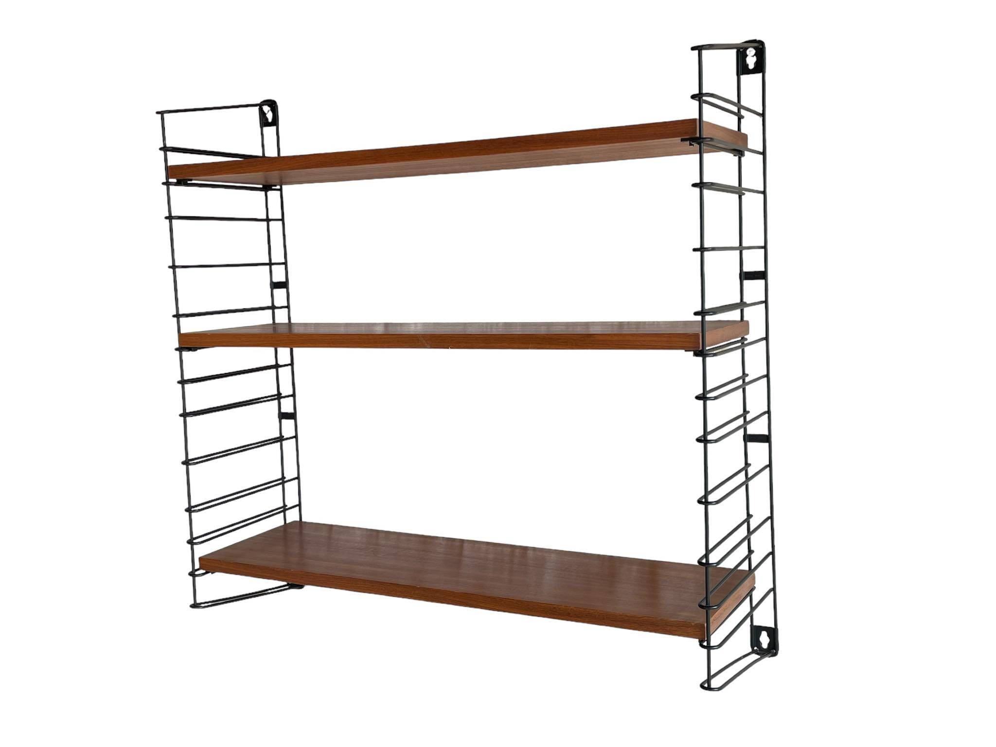 Scandinavian modular shelf Tomado Holland design metal and wood vintage 50's 60's