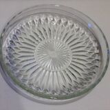 Old cups glass faceted, vintage chiseled glass ramekins