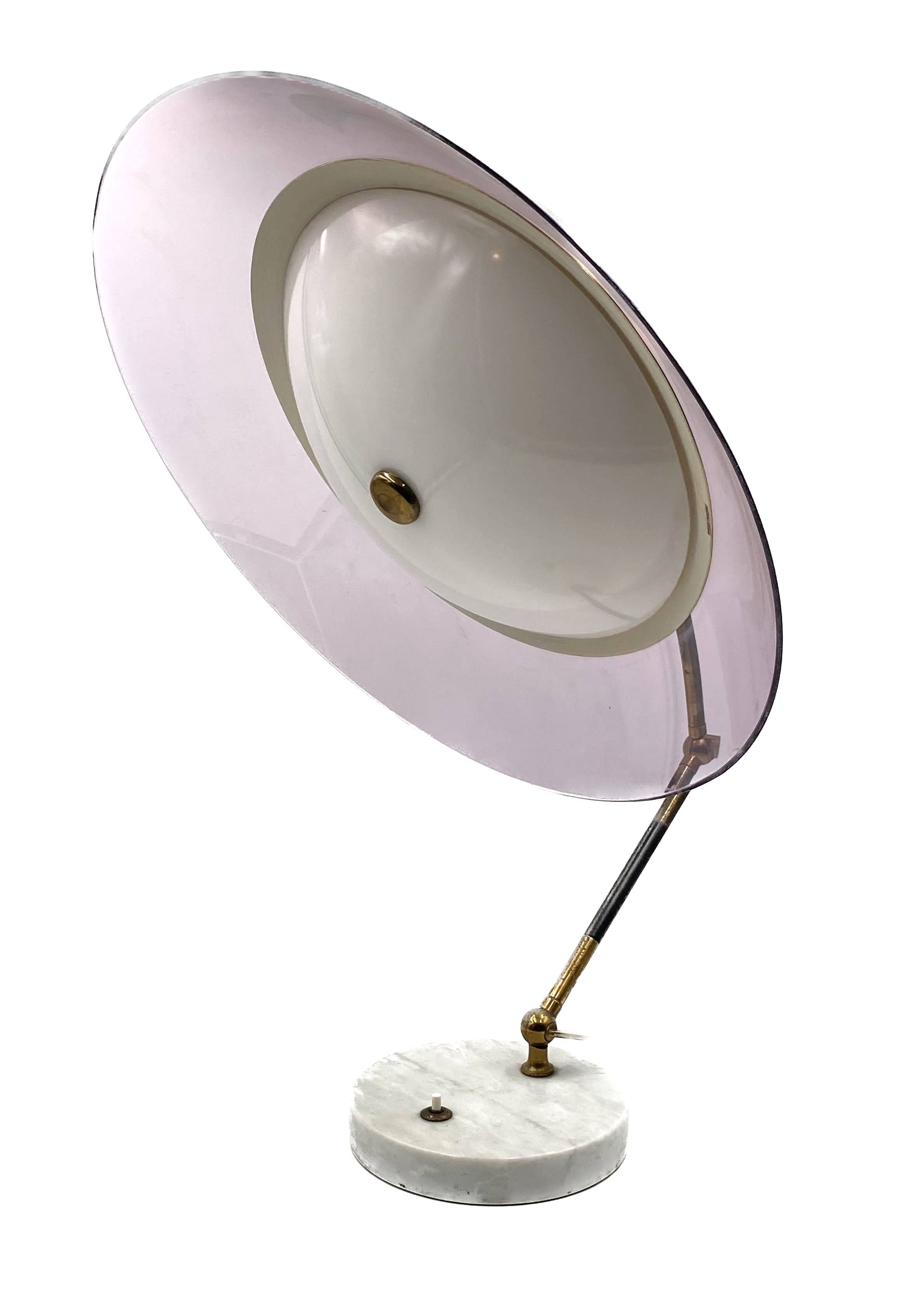 Stilux, mod. Orleans dome table lamp, Stilux Milano Italy, 1955