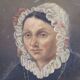 Antique 19th Century Portrait of a Woman French Flemish School Oil Painting