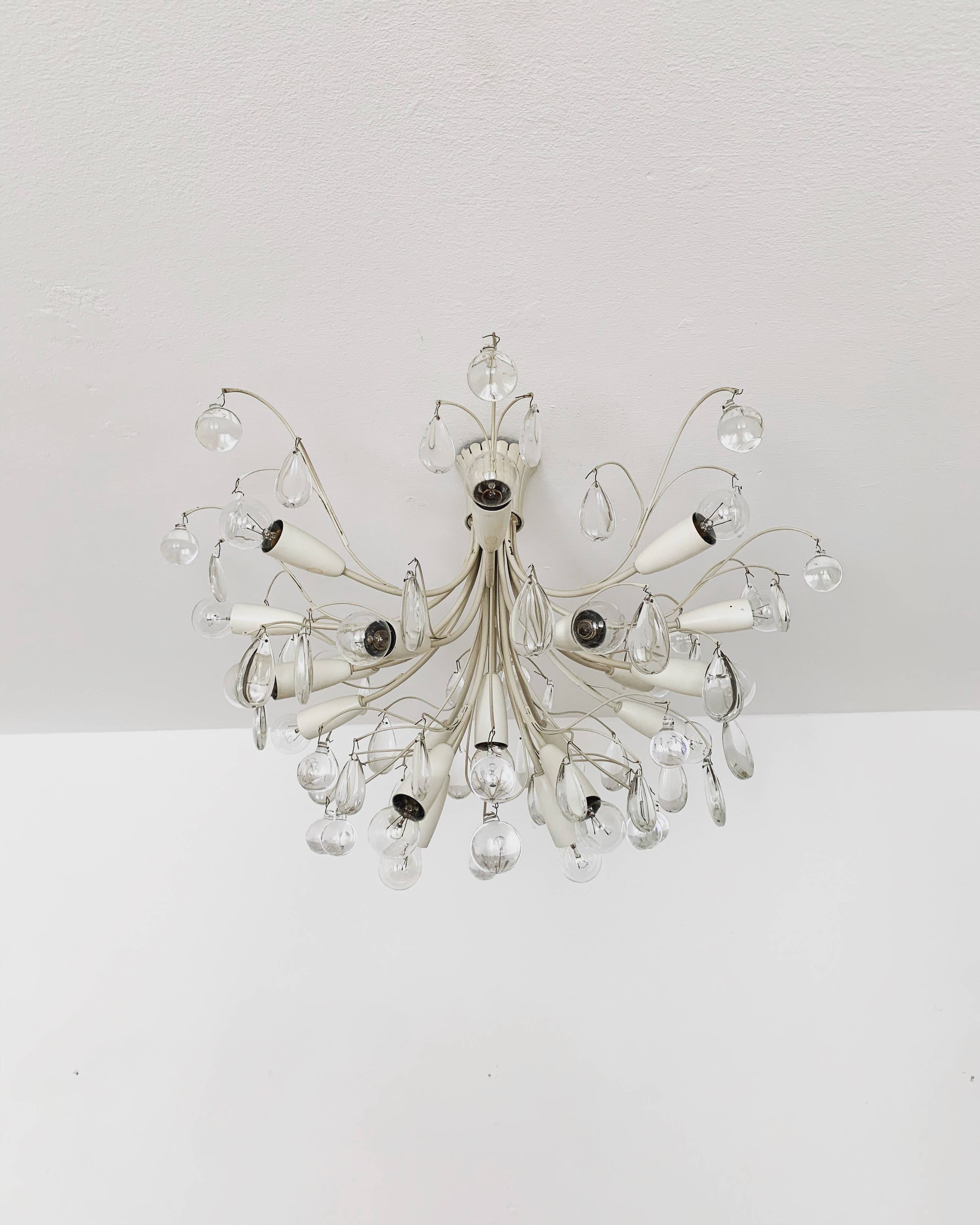 Lustre Flush en Verre Cristal par Vereinigte Werkstätten Munich