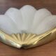 Vintage wall sconces in frosted glass and brass
