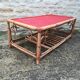 Rattan and bamboo coffee table
