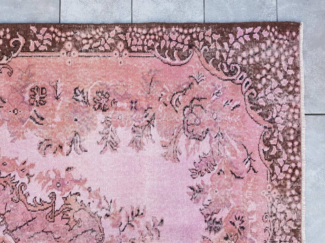 Vintage Decorative Pink Rug sku 2535