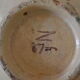 Ancient berbere ceramic dish signed north africa