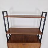 Italian Free Standing Teak Shelving Unit, 1950's