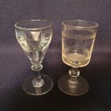 Set of 17 mismatched shot glasses