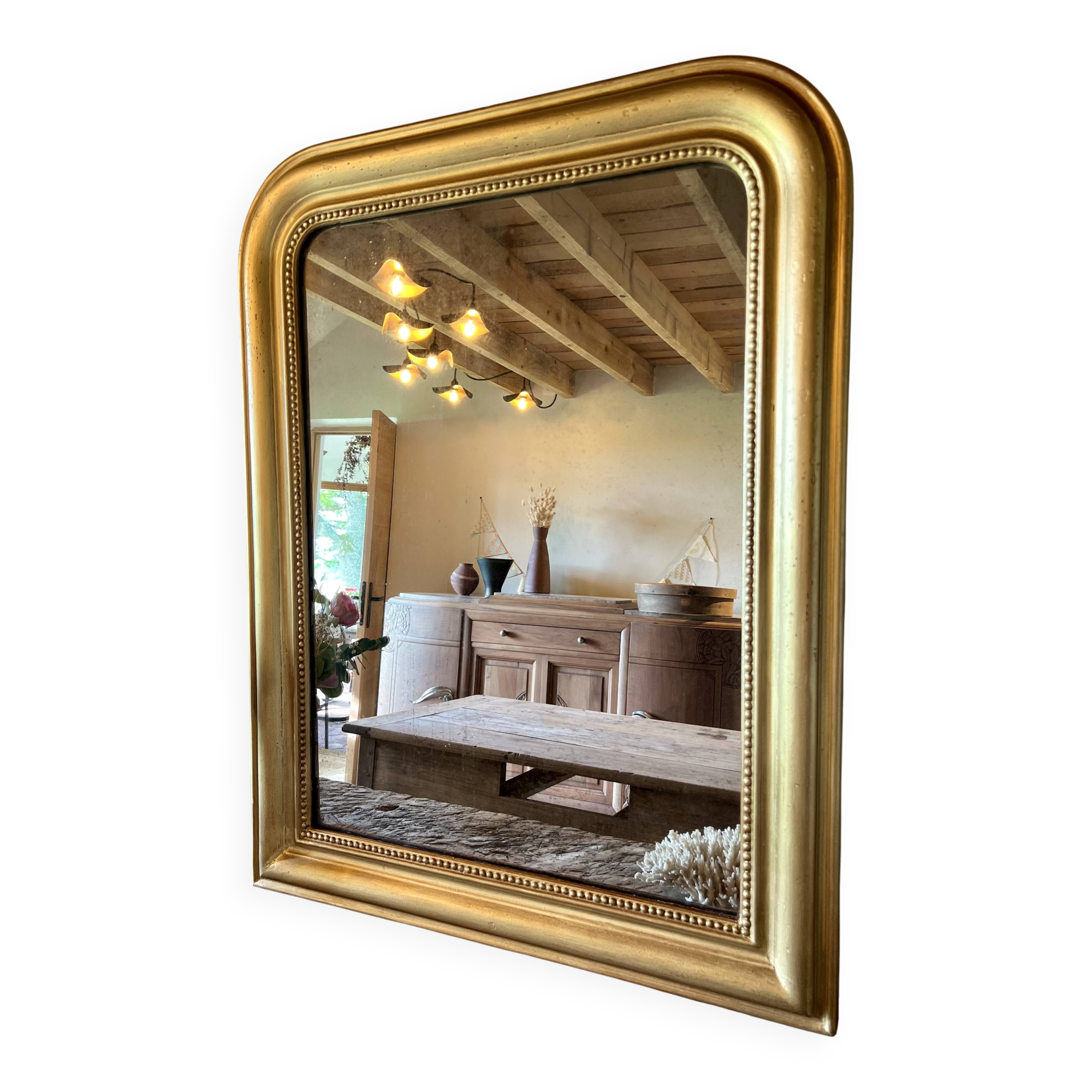 Miroir Louis Philippe, glace au mercure