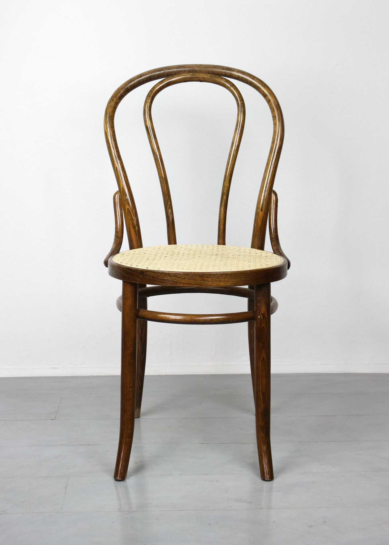 Betwood and cane brown chair