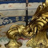 Solid gilded bronze log holder.